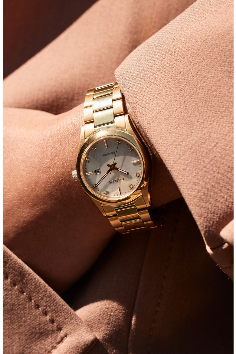 Sport Luxury Diamond Bracelet Watch, 33mm, Alternate, color, GOLD-TONE