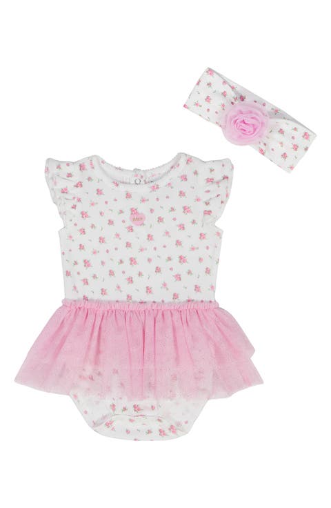 Tulle Skirted Bodysuit & Headband Set (Baby)