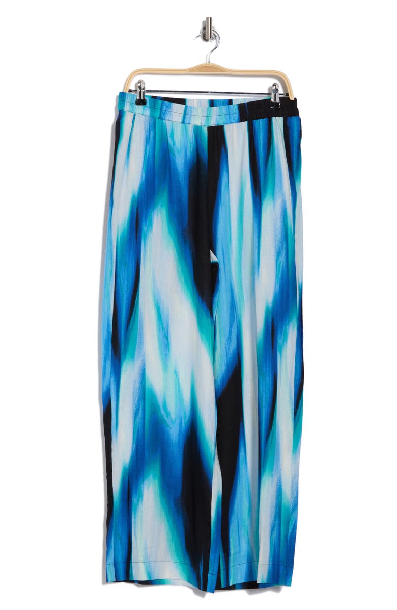 DKNY Linen Blend Pull-On Pants, Alternate, color, Caribbean