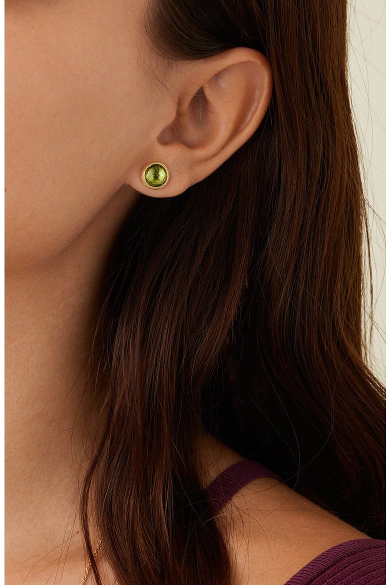 Jaipur Peridot Stud Earrings, Alternate, color, YELLOW GOLD/ PERIDOT
