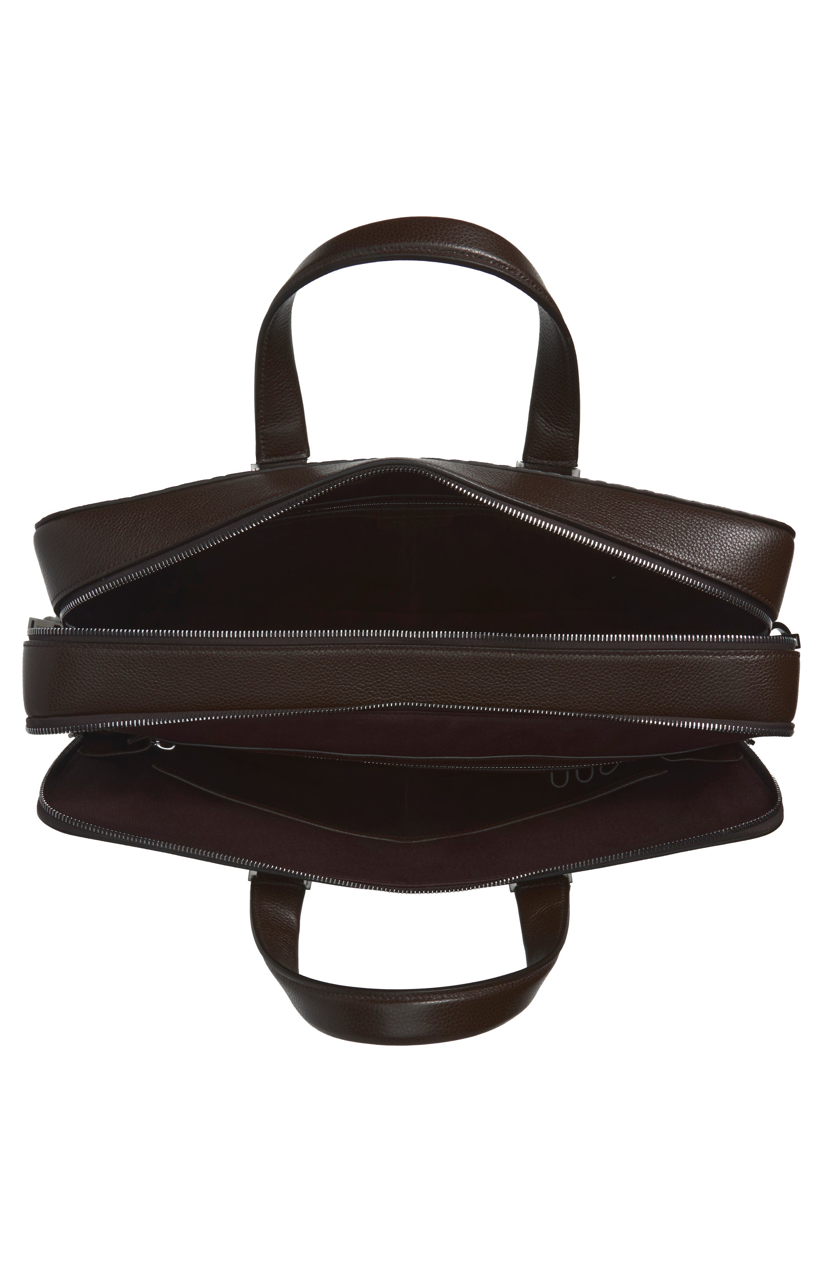 Embossed Monogram Briefcase, Alternate, color, TESTA DI MORO