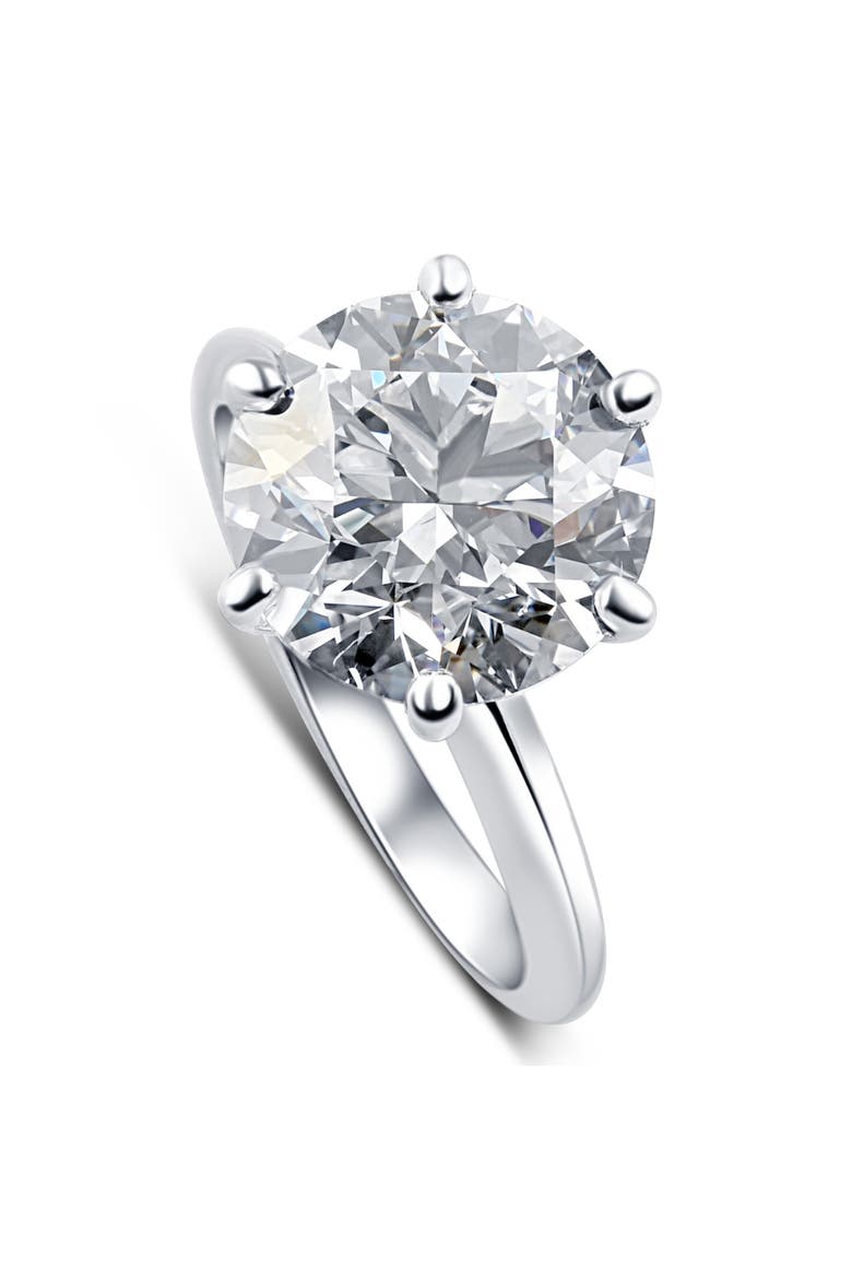 Certified 7Ct Solitaire Diamond Engagement Ring 14k Gold Lab Grown, Alternate, color, 14k White Gold