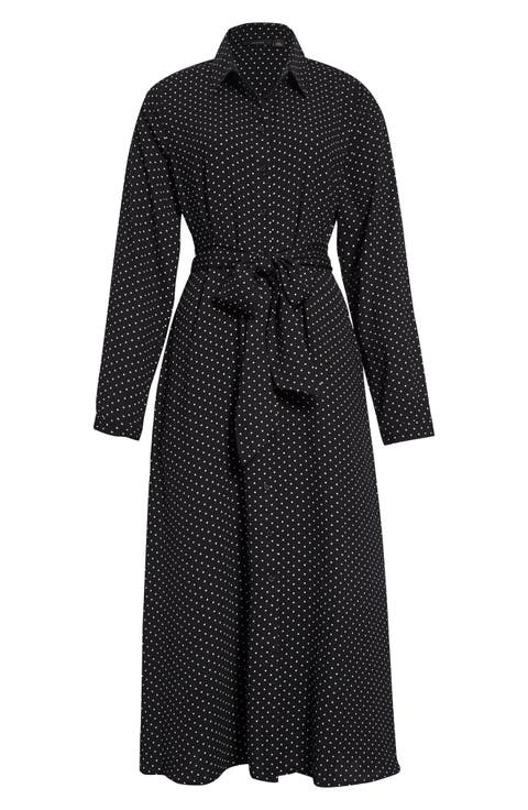 Long Sleeve Midi Shirtdress (Regular & Petite)