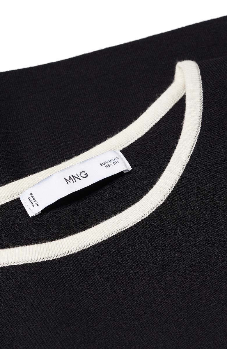 MANGO Tipped Crewneck Sweater, Alternate, color, 