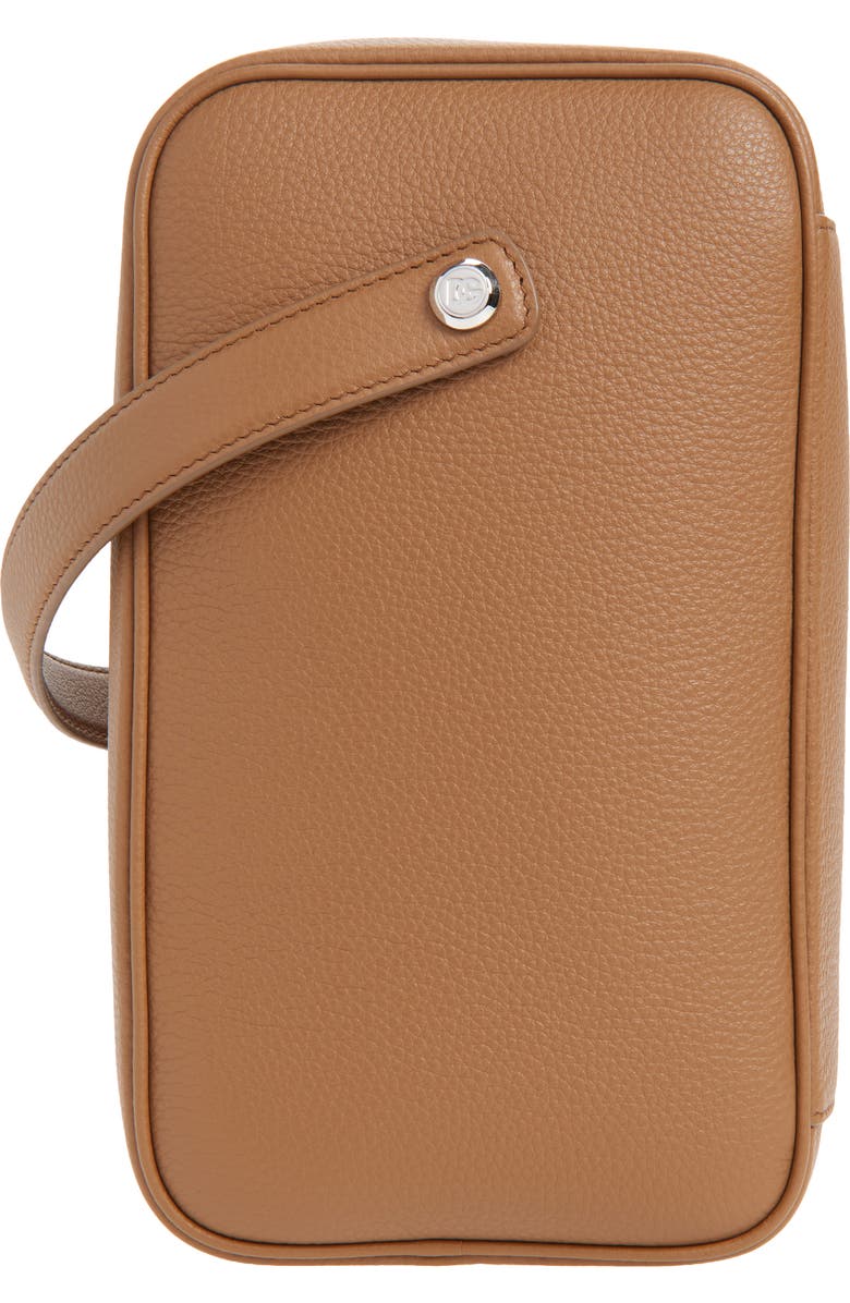Dolce&Gabbana Lock Leather Bag, Alternate, color, Caramello