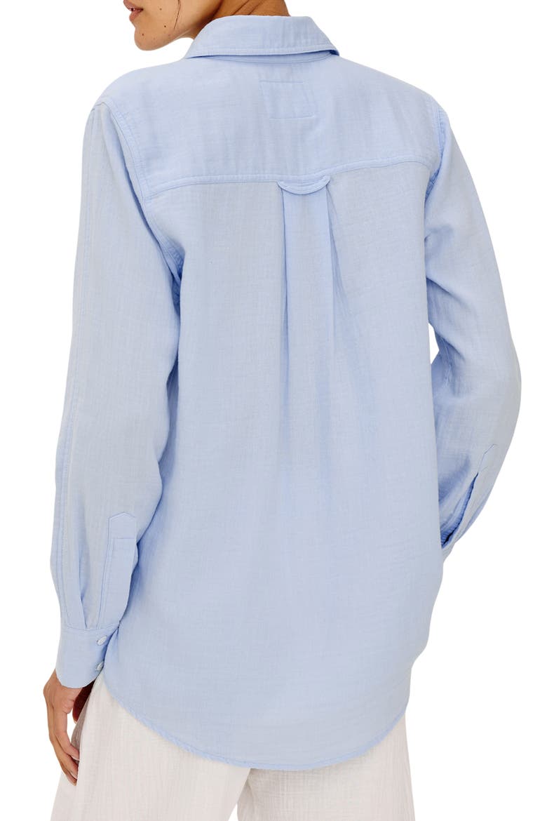 Freeman Cotton Button-Up Shirt, Alternate, color, BLUEBELL