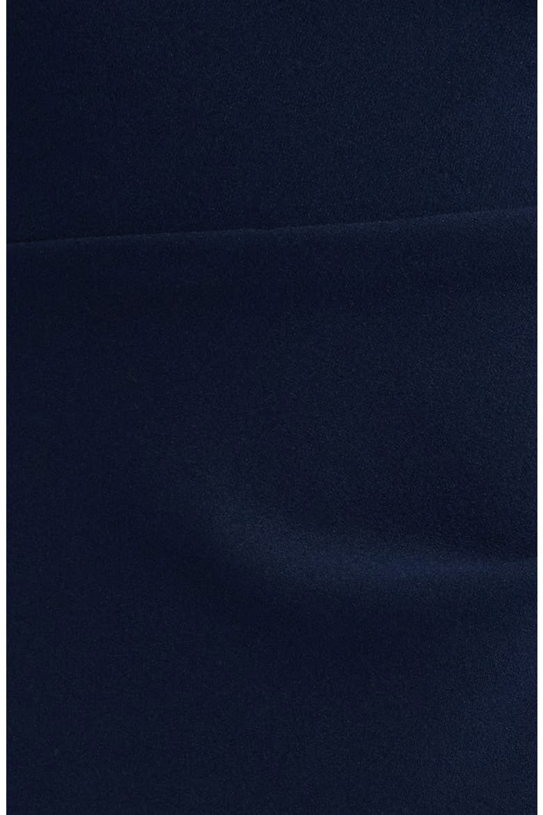 Rosette Detail Off the Shoulder Gown, Alternate, color, NAVY
