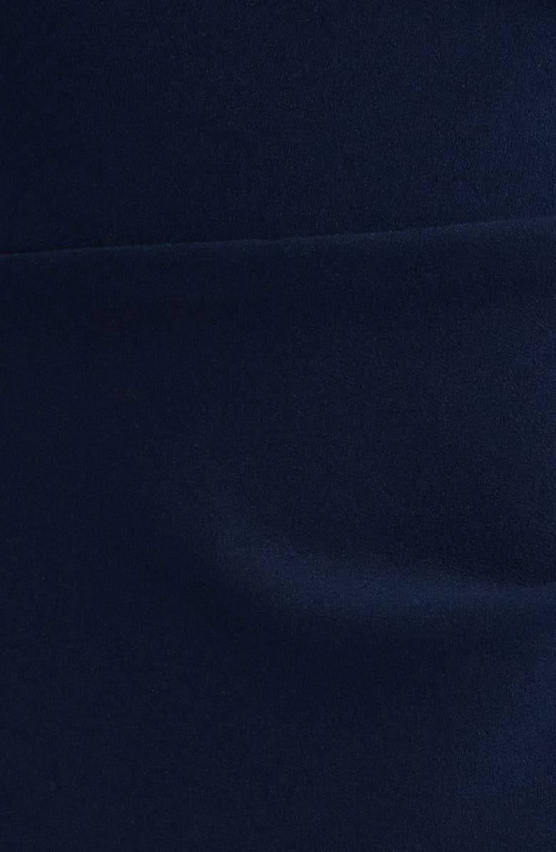 Eliza J Rosette Detail Off the Shoulder Gown, Alternate, color, Navy