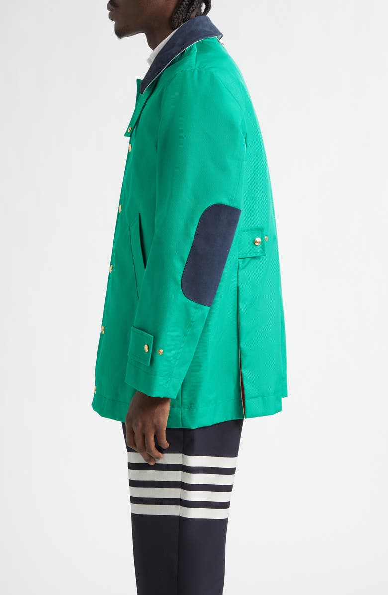 Thom Browne Unconstructed Cordura<sup>®</sup> Nylon Coat, Alternate, color, Green