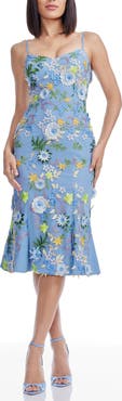 Dress the Population Allona Embroidered Cocktail Dress