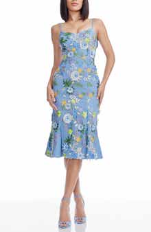 Dress the Population Allona Embroidered Cocktail Dress