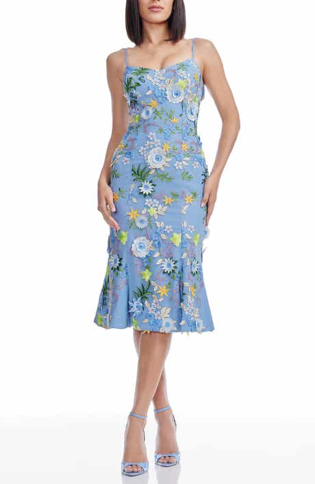 Dress the Population Allona Embroidered Cocktail Dress