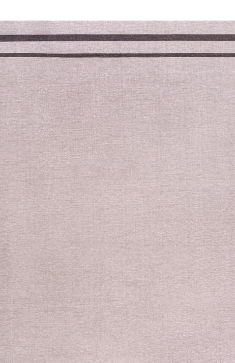 Sloane Classic 2-Stripe Border Washable Area Rug