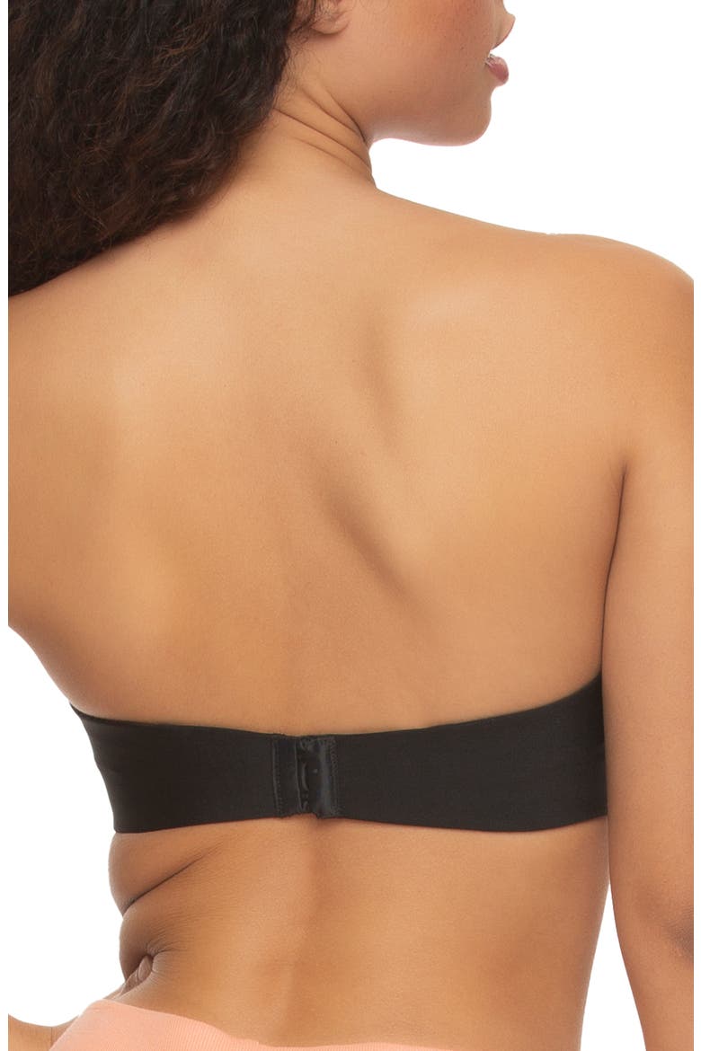 Evolve Underwire Convertible Strapless Push-Up Plunge Bra, Alternate, color, BLACK