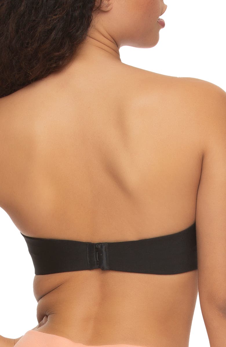 Felina Evolve Underwire Convertible Strapless Push-Up Plunge Bra, Alternate, color, Black