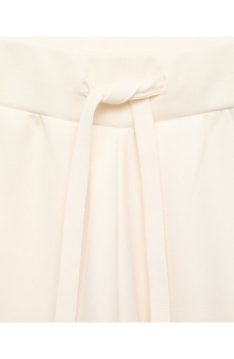 MANGO Cotton Blend Wide Leg Lounge Pants, Alternate, color, Vanilla