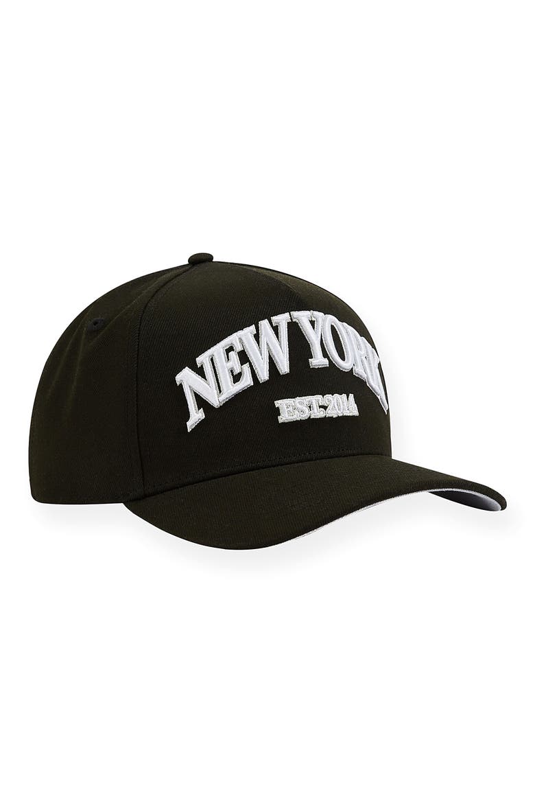 Planes New York A-Frame Snapback Baseball Cap, Main, color, BLACK