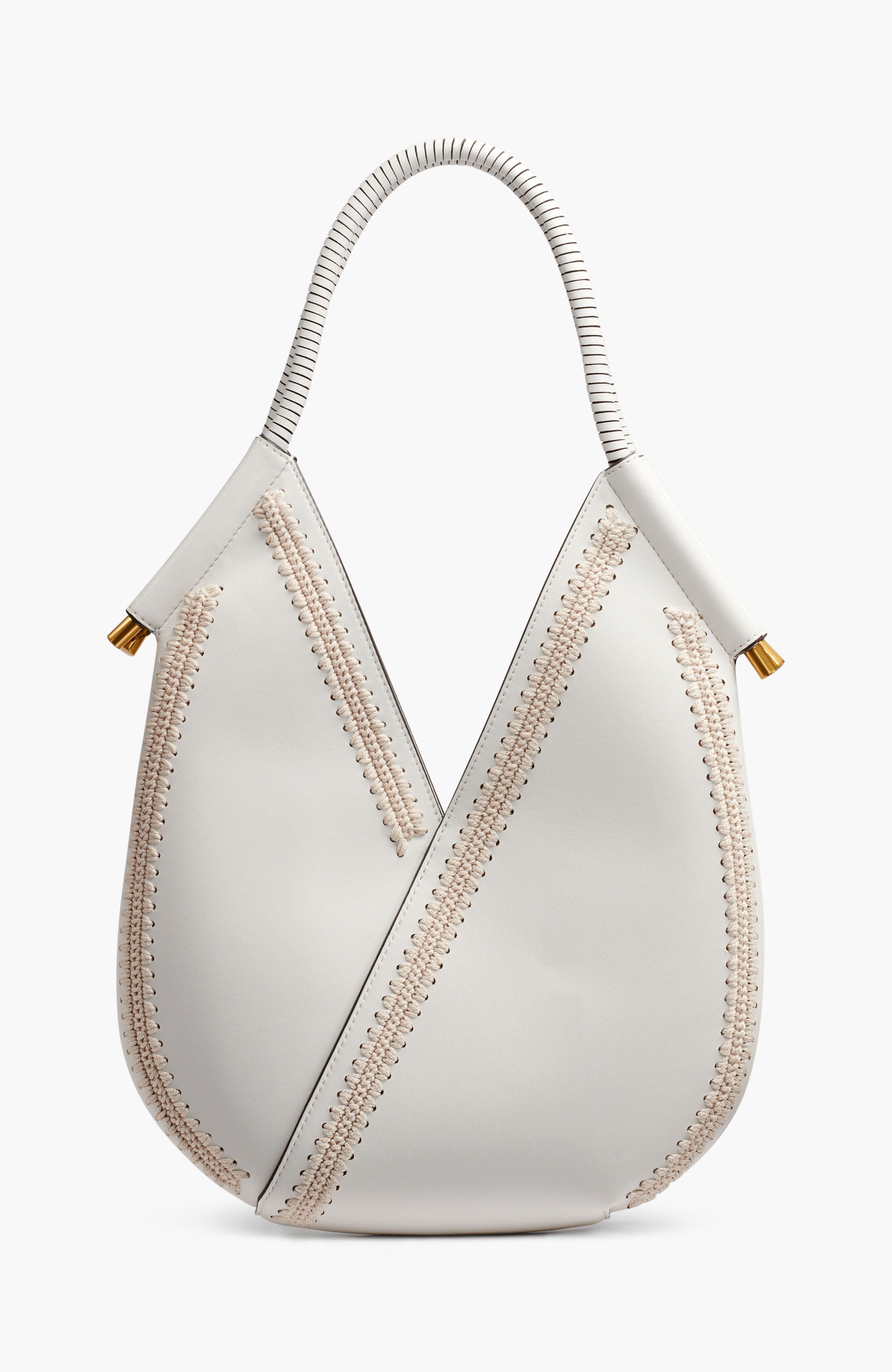 Baldwin Mini Crochet-Trimmed Shoulder Bag, Alternate, color, Brillant White