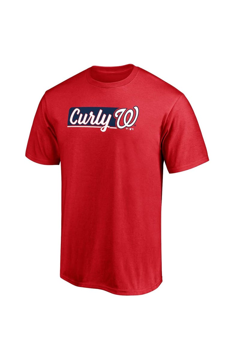 BREAKINGT Men's Red Washington Nationals Curly W Local T-Shirt, Alternate, color, 