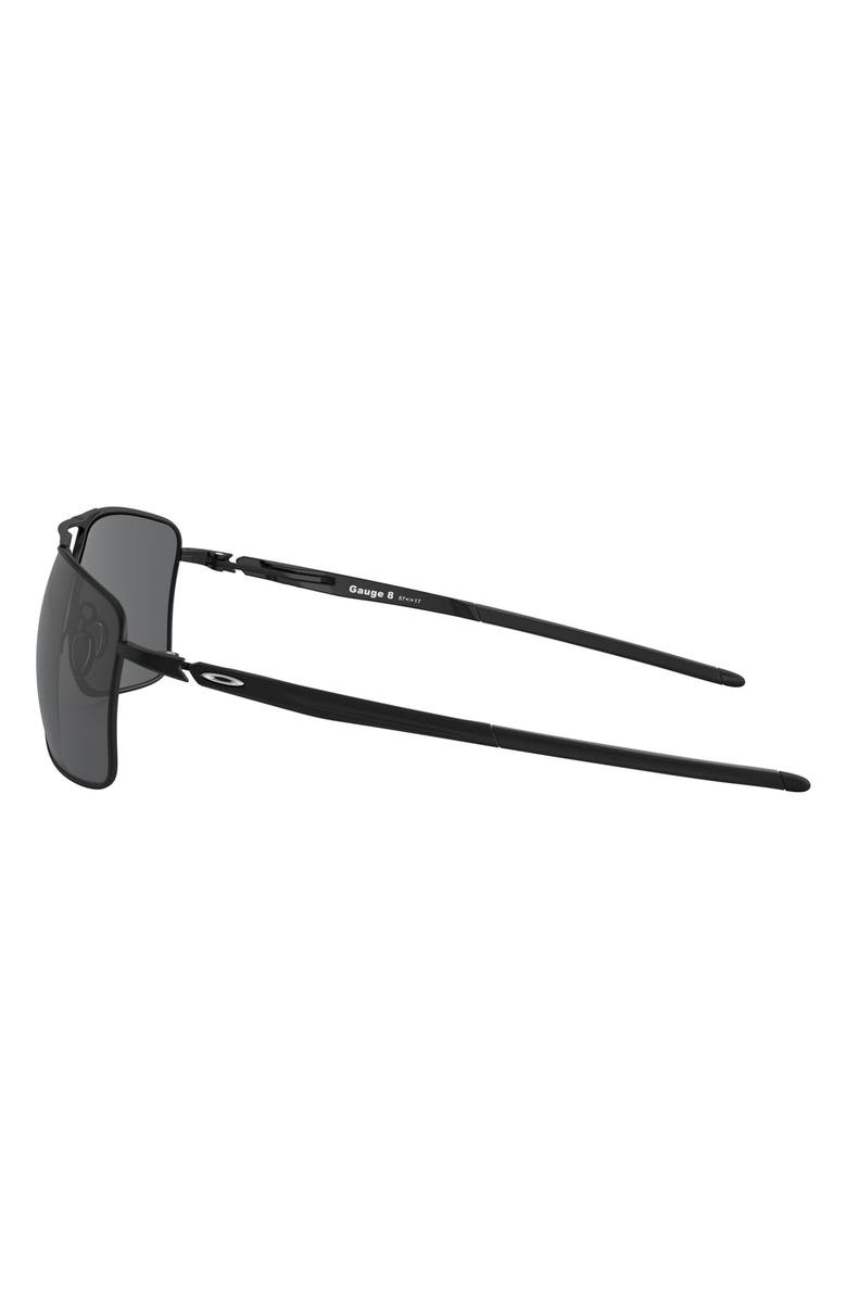 Oakley Gauge 8 62mm Aviator Sunglasses, Alternate, color, Black