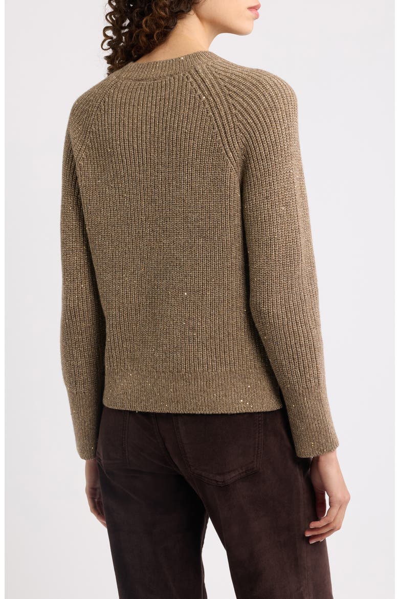 Kimberly Sequin Raglan Sleeve Sweater, Alternate, color, TOFFEE