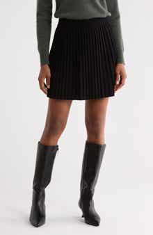 Knife Pleat Sweater Skirt