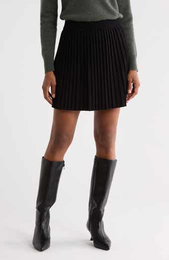 Knife Pleat Sweater Skirt