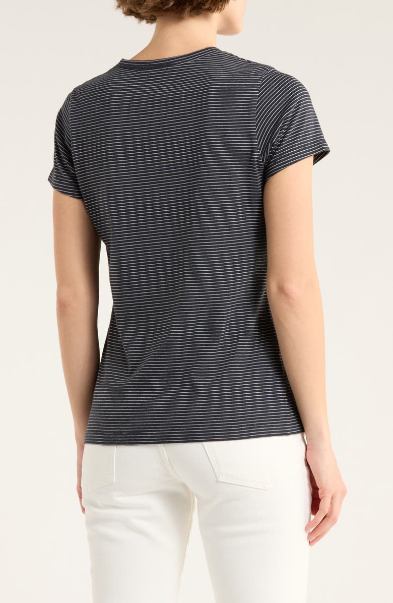 BUCK MASON Seaport Stripe Slim Crewneck T-Shirt, Alternate, color, Navy / Natural