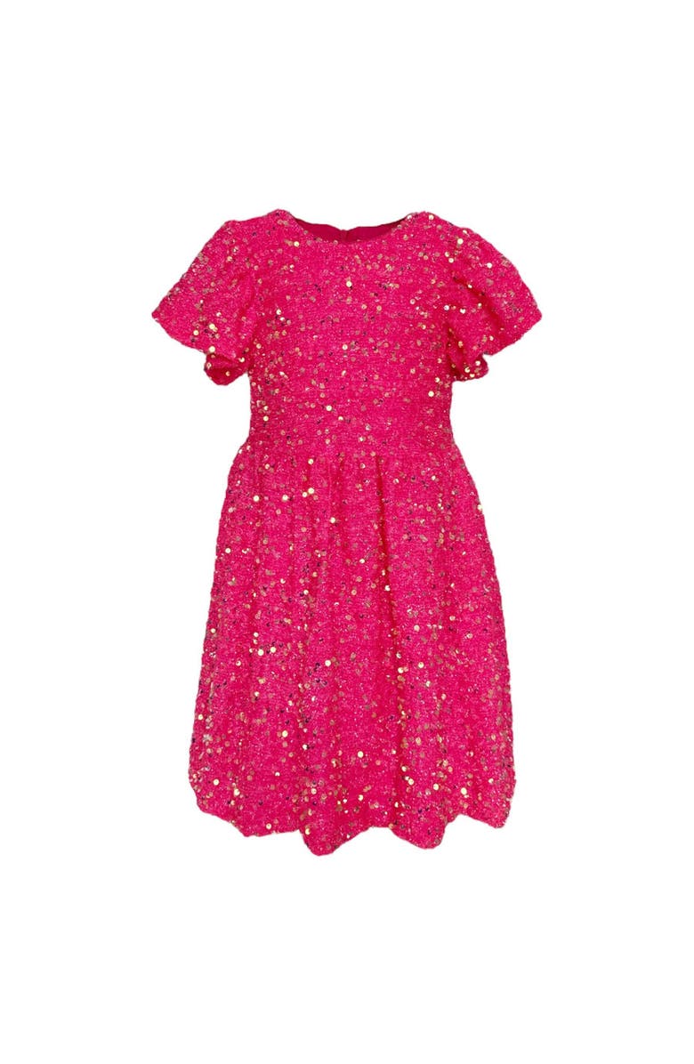Lola + The Boys Margot Sequin Velour Dress, Main, color, Pink