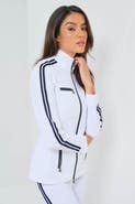 Anatomie Justine Saira Zip-Up Jacket with Contrast Stripe