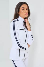 Anatomie Justine Saira Zip-Up Jacket with Contrast Stripe