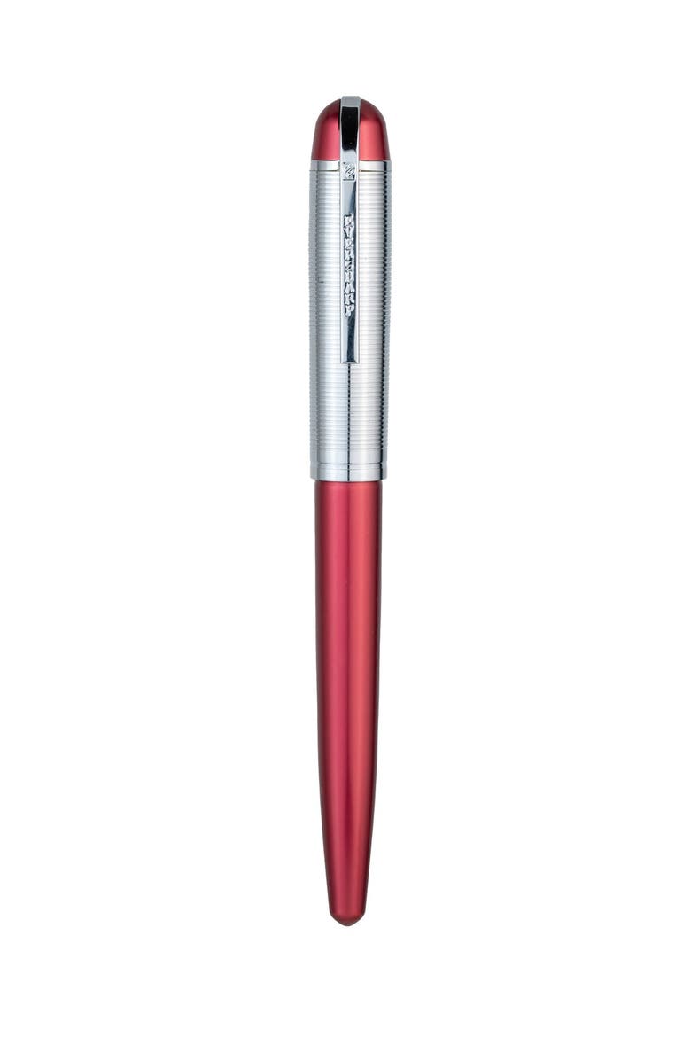 Skyline Red SIlver RollerBall Pen, Main, color, Red Silver Trim