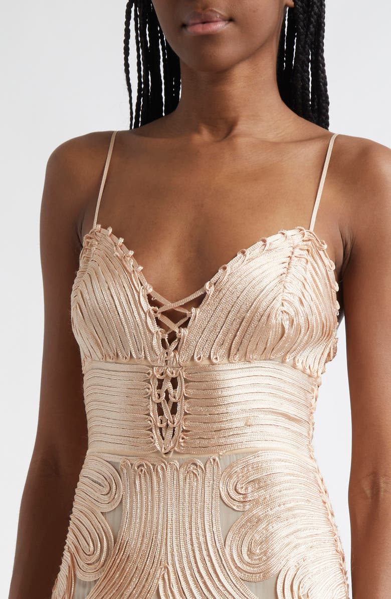 Ulla Johnson Vesna Corded Silk Lace Dress, Alternate, color,