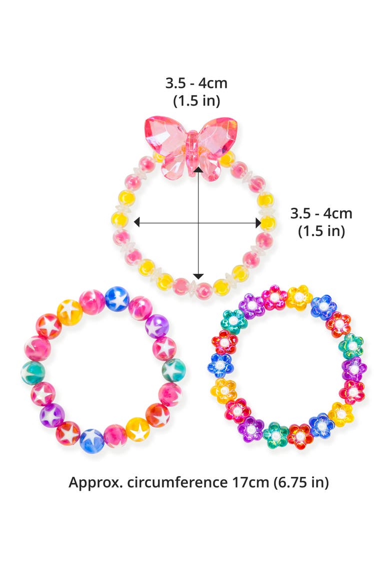 Sparkle Bead Bangle Trio Set & Keepsake Tin Case, Alternate, color, Color Pop