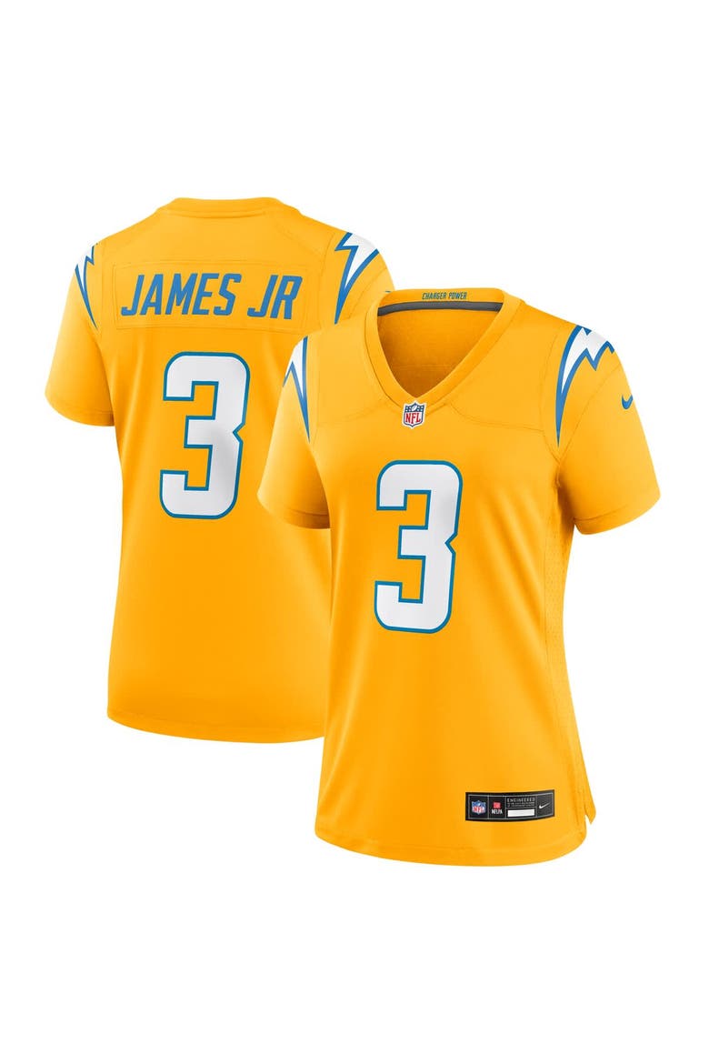 Women's Nike Derwin James Jr. Gold Los Angeles Chargers Alternate Charger Power Game Jersey, Main, color, Gold