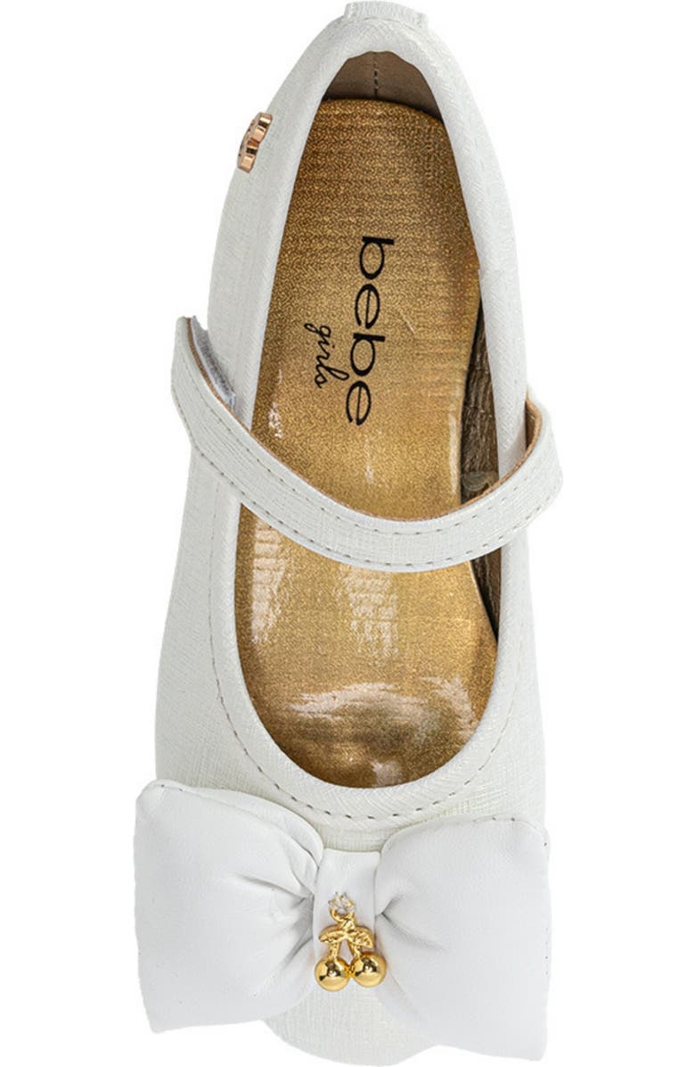bebe Roxy Mary Jane Flat, Alternate, color, White