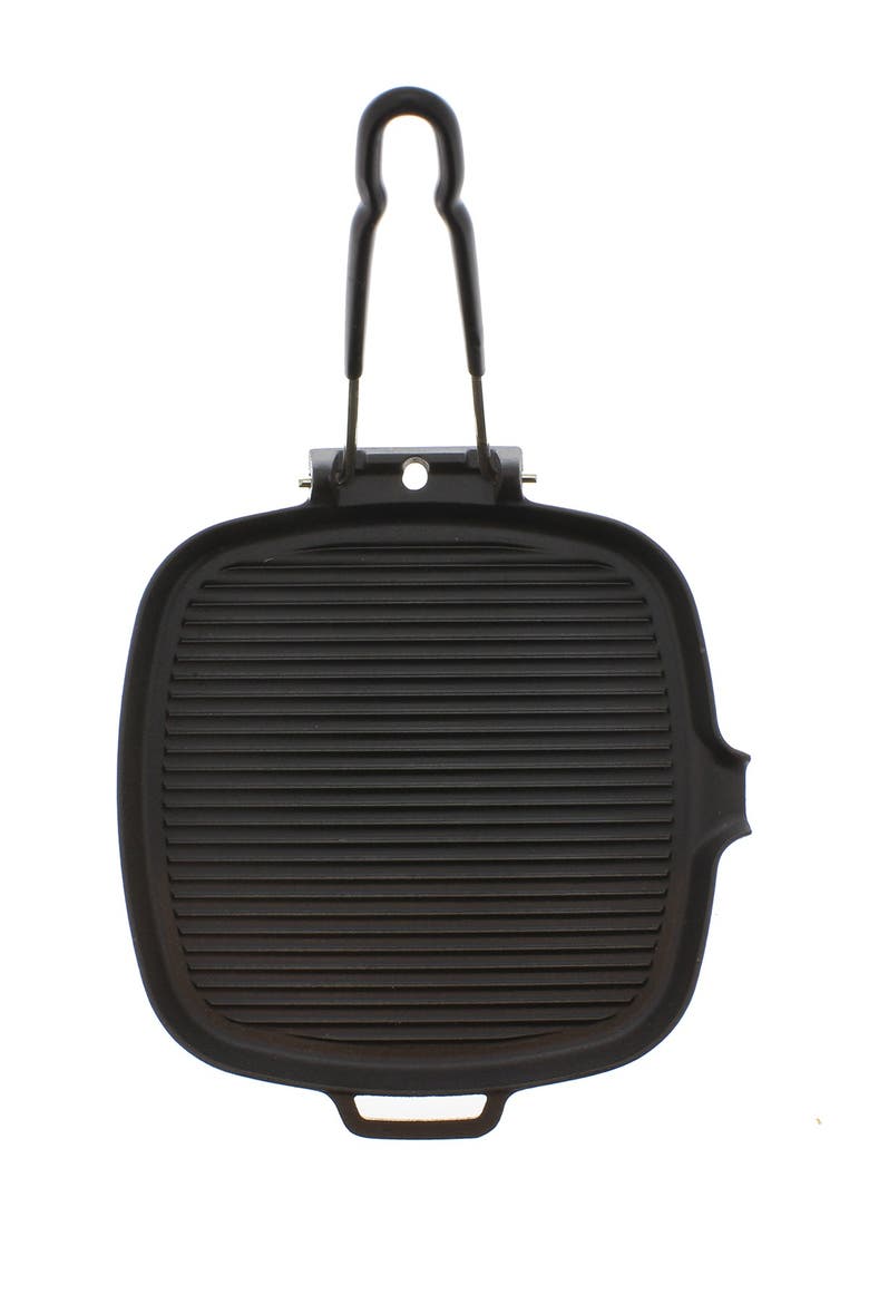 9" Square French Cast Iron Grill, Main, color, BLACK