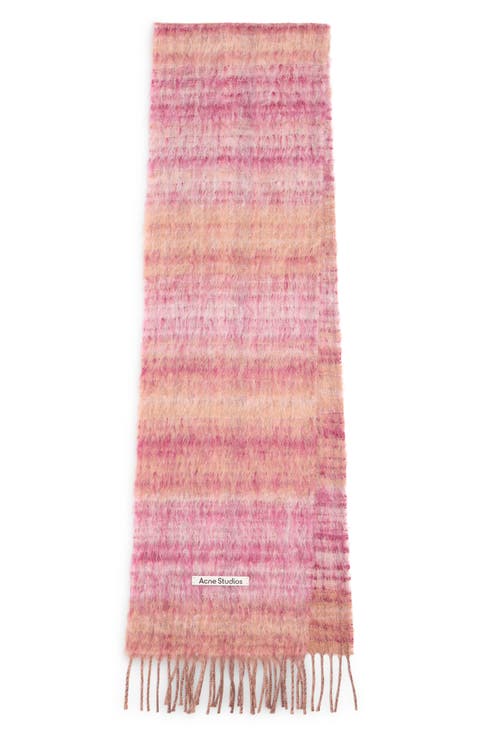 Vibot Mohair & Wool Blend Fringe Scarf
