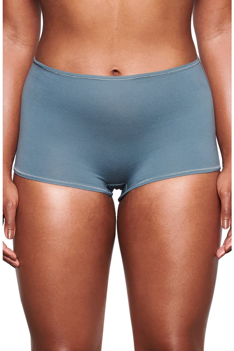Stretch Cotton Jersey Boyshorts, Main, color, KYANITE