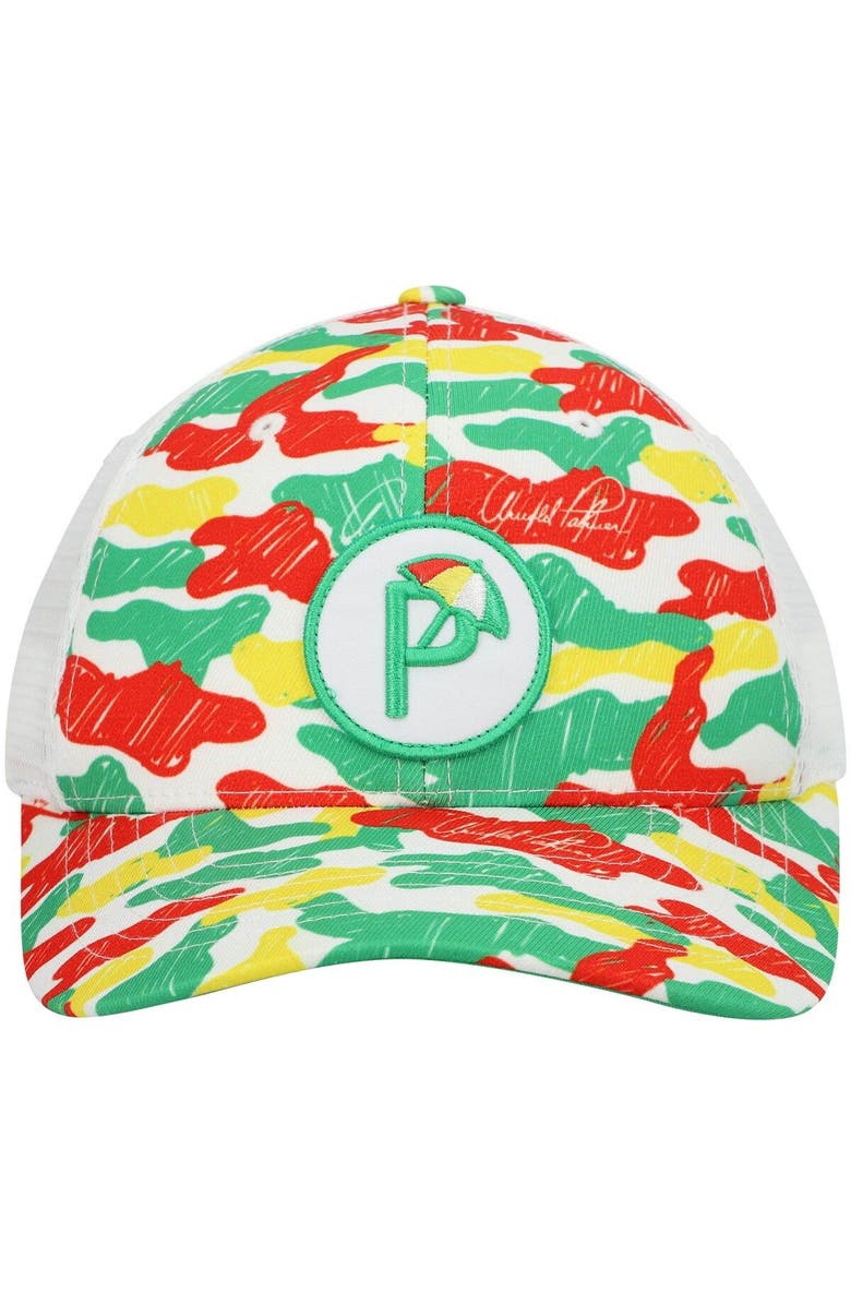 PUMA Men's Puma Green Arnold Palmer Invitational Multi Camo Snapback Hat, Alternate, color, 