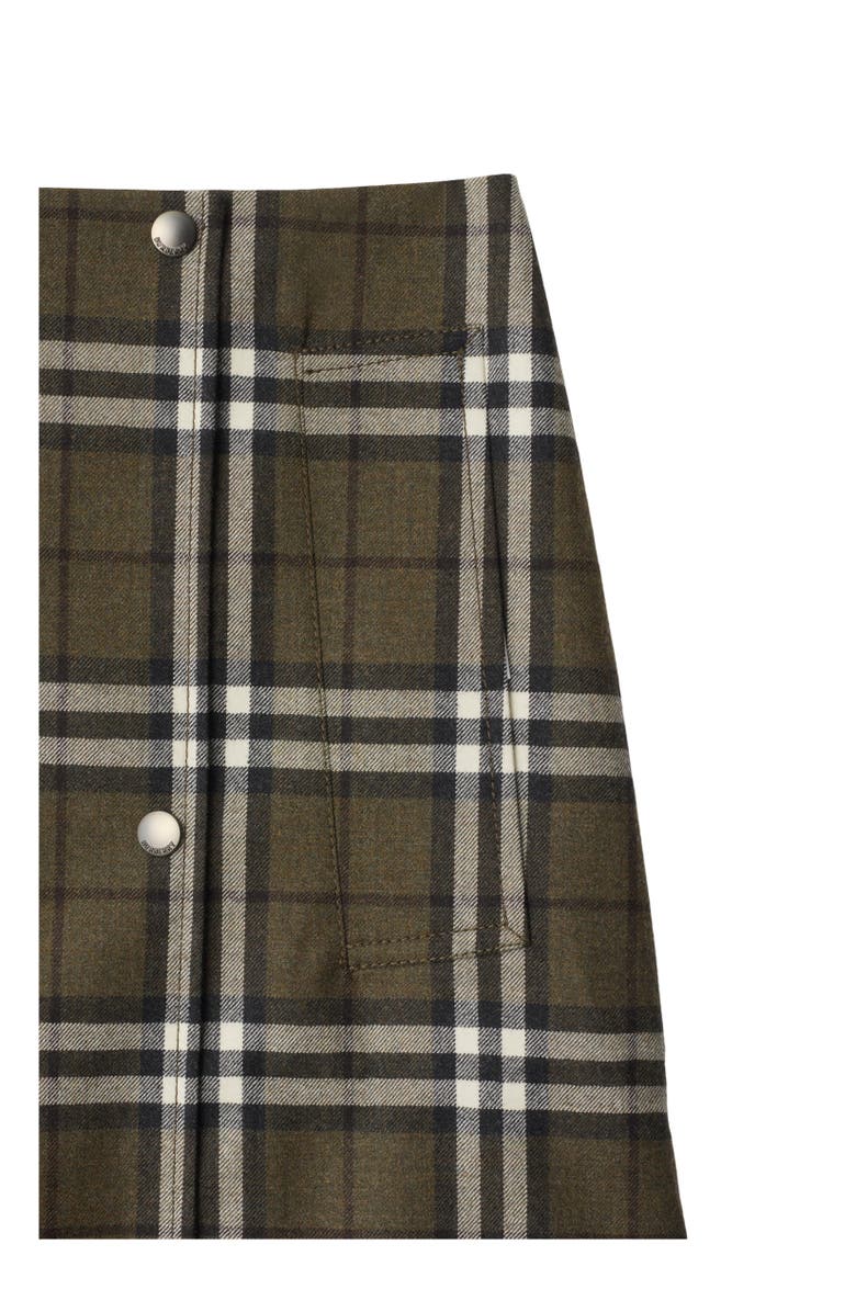 Burberry Check Bonded Wool Trench Mini Skirt, Alternate, color, Shrub/Yew
