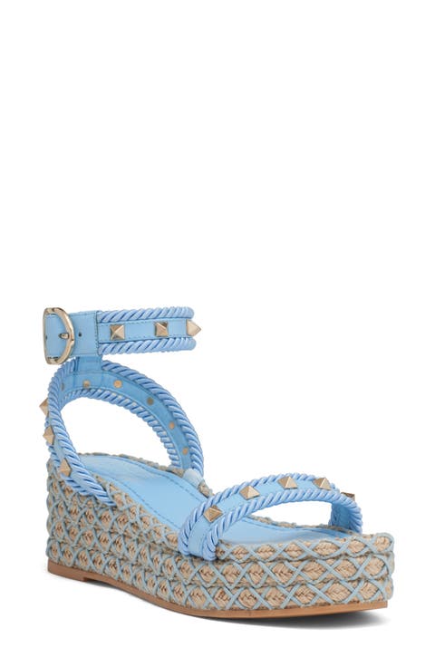 Rockstud Espadrille Wedge Sandal (Women)