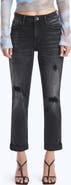 Bayeas Paint Splatter Ripped High Waist Mom Jeans