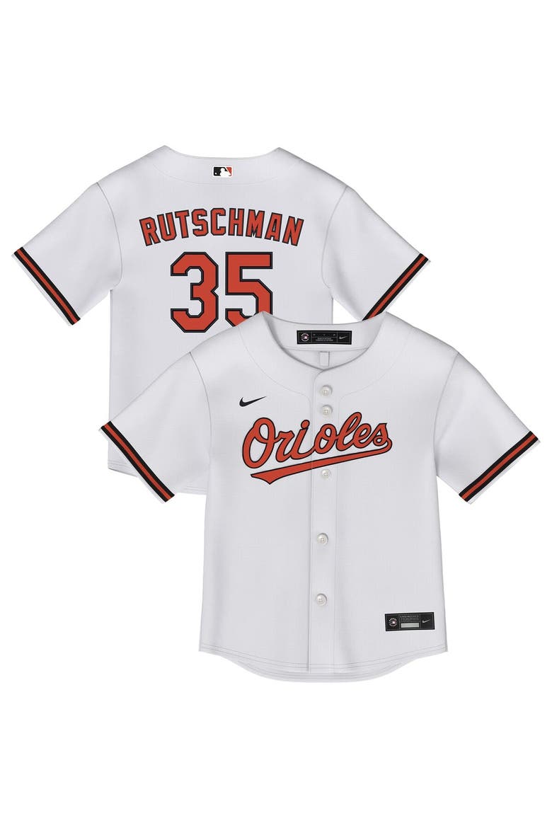 Toddler Nike Adley Rutschman White Baltimore Orioles Replica 2.0 Player Jersey, Main, color, White