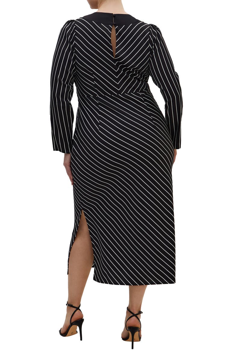 Lana Border Print Long Sleeve Maxi Dress, Alternate, color, STRIPE