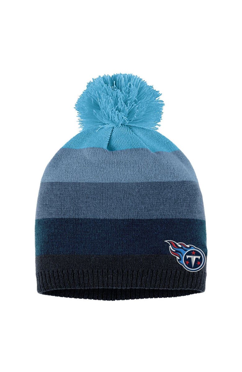 WEAR by Erin Andrews Women's WEAR by Erin Andrews Light Blue Tennessee Titans Ombre Pom Knit Hat and Scarf Set, Alternate, color, Light Blue