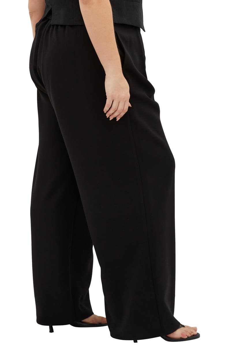 City Chic Dee Front Pleat Wide Leg Pants, Alternate, color, 