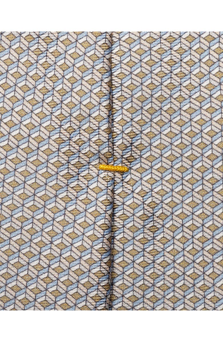 Eton Beige Geometric Print Silk Twill Tie, Alternate, color, Light Beige