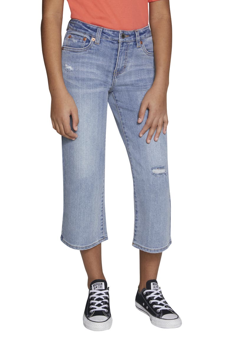 Levi's® Kids' Crop Wide Leg Jeans, Main, color, AURA
