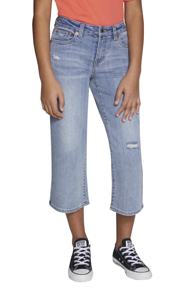Levi's<sup>®</sup> Kids' Crop Wide Leg Jeans, Main, color,